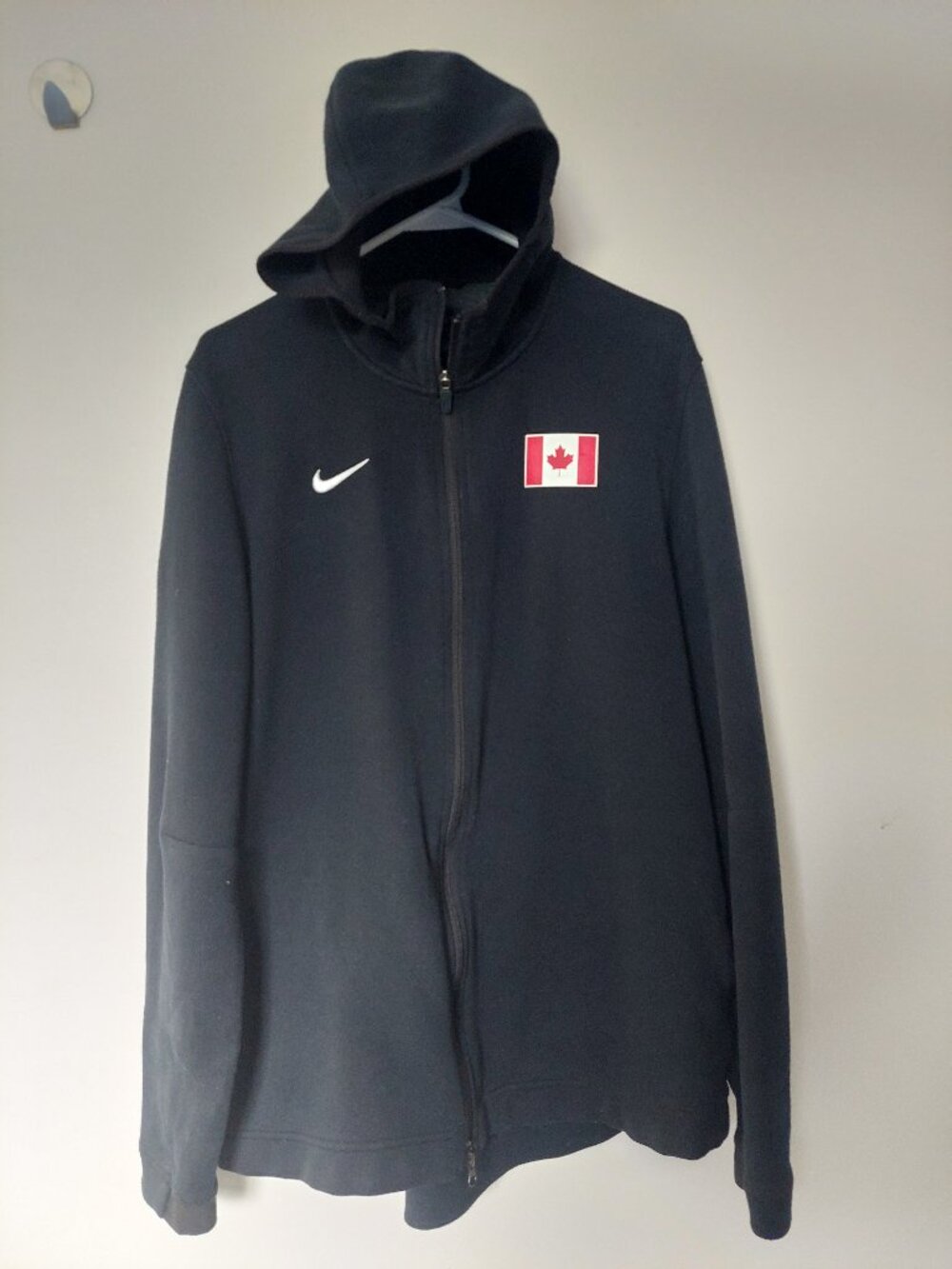 Nike Team Canada  Athletic Men's L Dry-fit  Full-zip Hoodie Navy